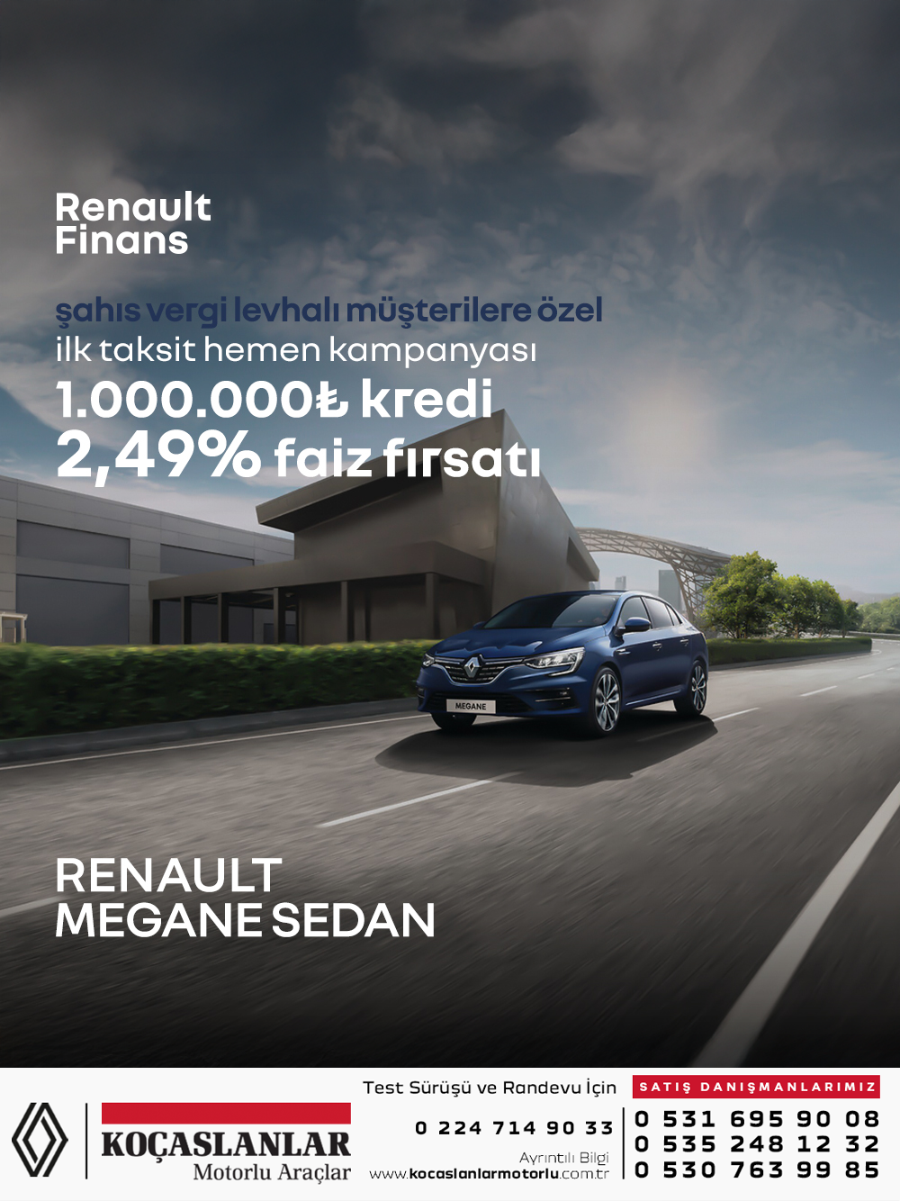 Renault Megane Sedan ile konfor ve şıklık bir arada! 
